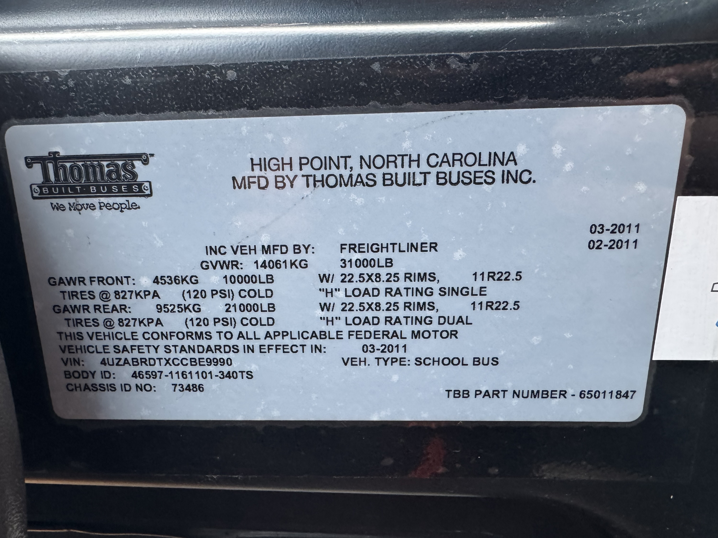 2012 Thomas School Bus • Cummins • 2 AC - Image 24